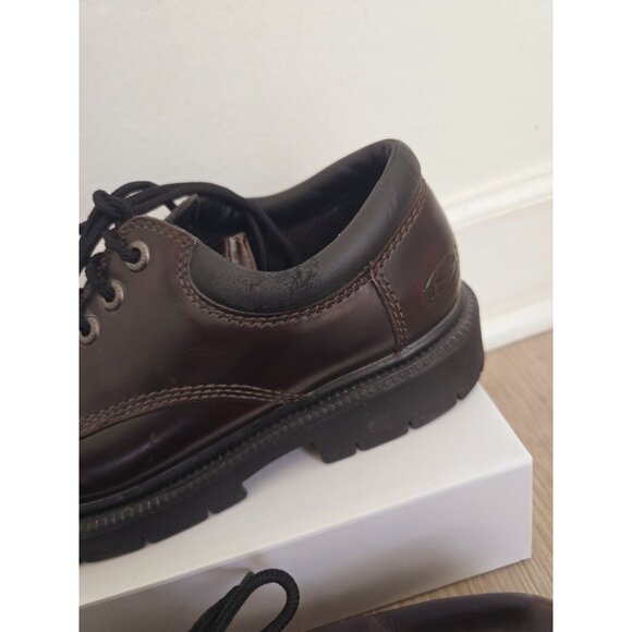 Skechers Y2K 90s Platform Chunky Lug Vintage Shoes 10.5 Brown Burgundy Leather main image 13